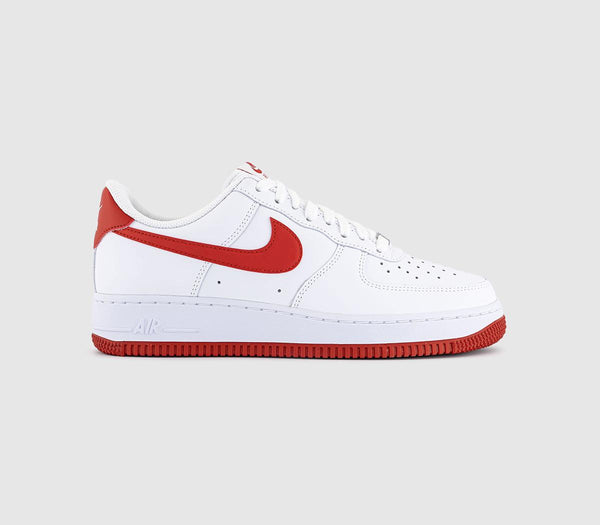 Nike Air Force 1 07 Trainers White Dragon Red White