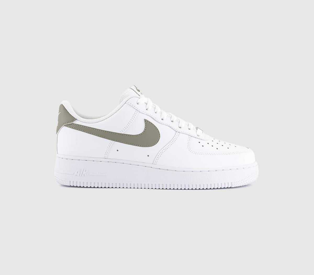Nike Air Force 1 07 Trainers White Light Army