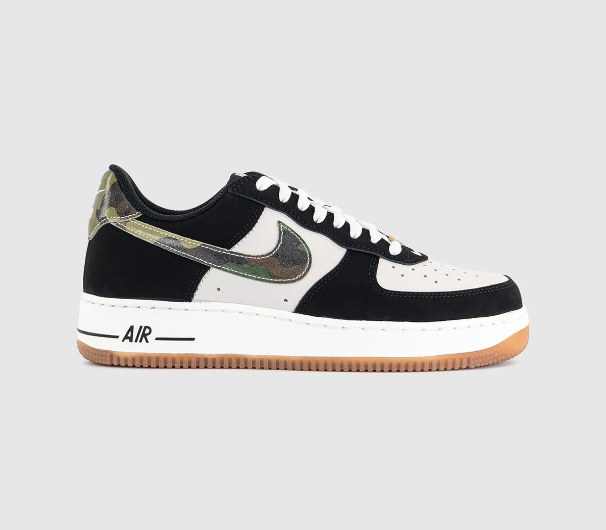 Nike Air Force 1 07 Trainers White Black Gum Med Brown Summit White
