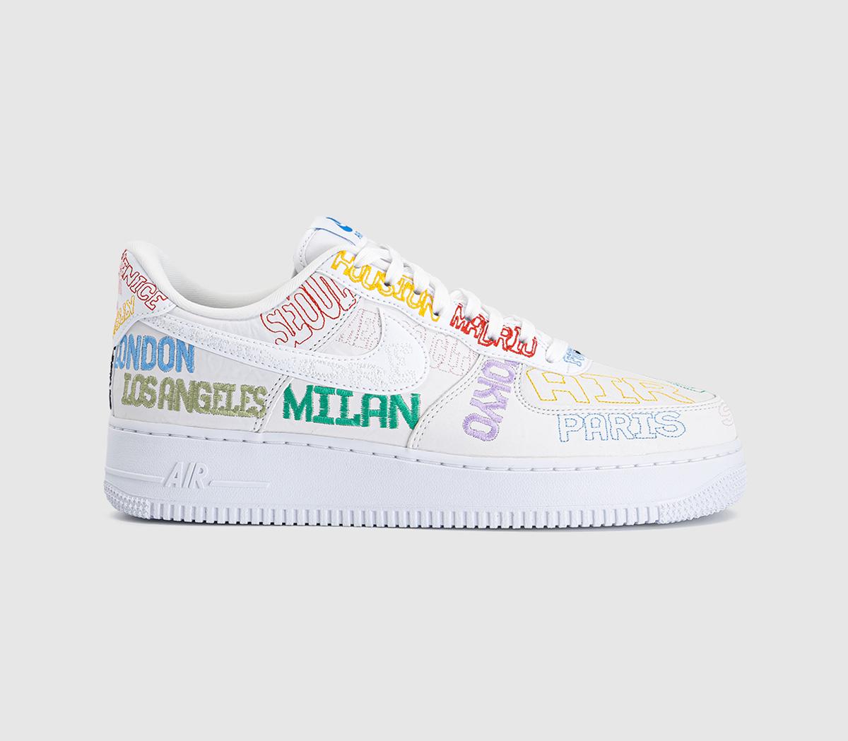 Nike Air Force 1 Trainers White White Bold