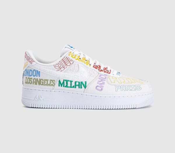 Nike Air Force 1 Trainers White White Bold