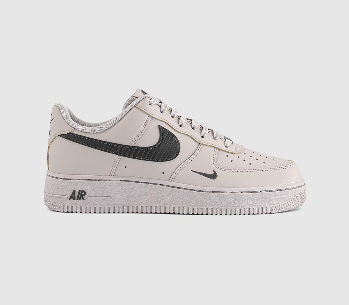 Nike Air Force 1 Trainers College Grey Newsprint