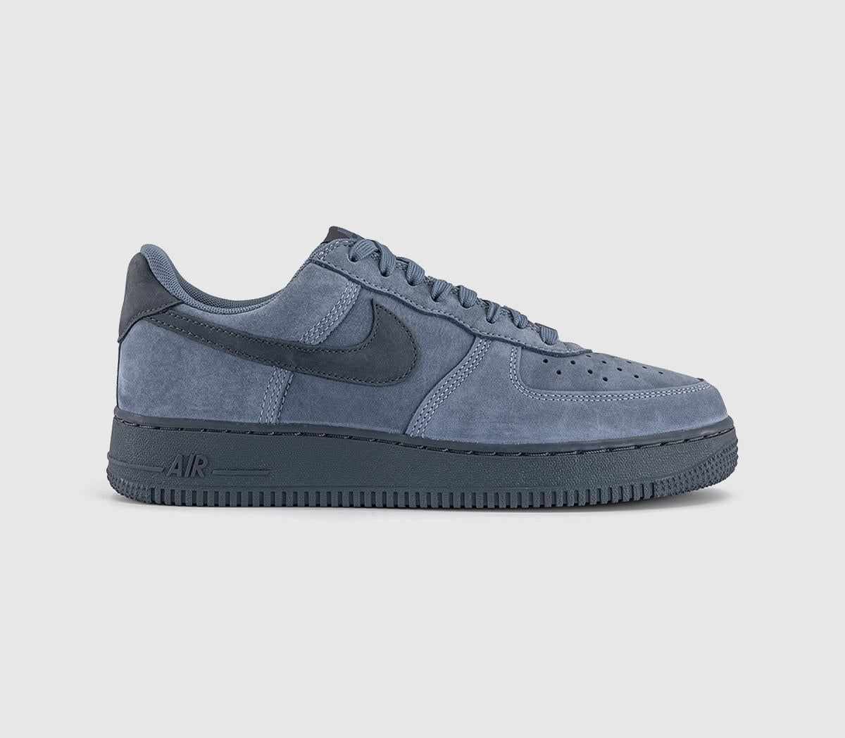 Nike Air Force 1 07 Trainers Dark Sky Blue Dark Blue Grey Qs