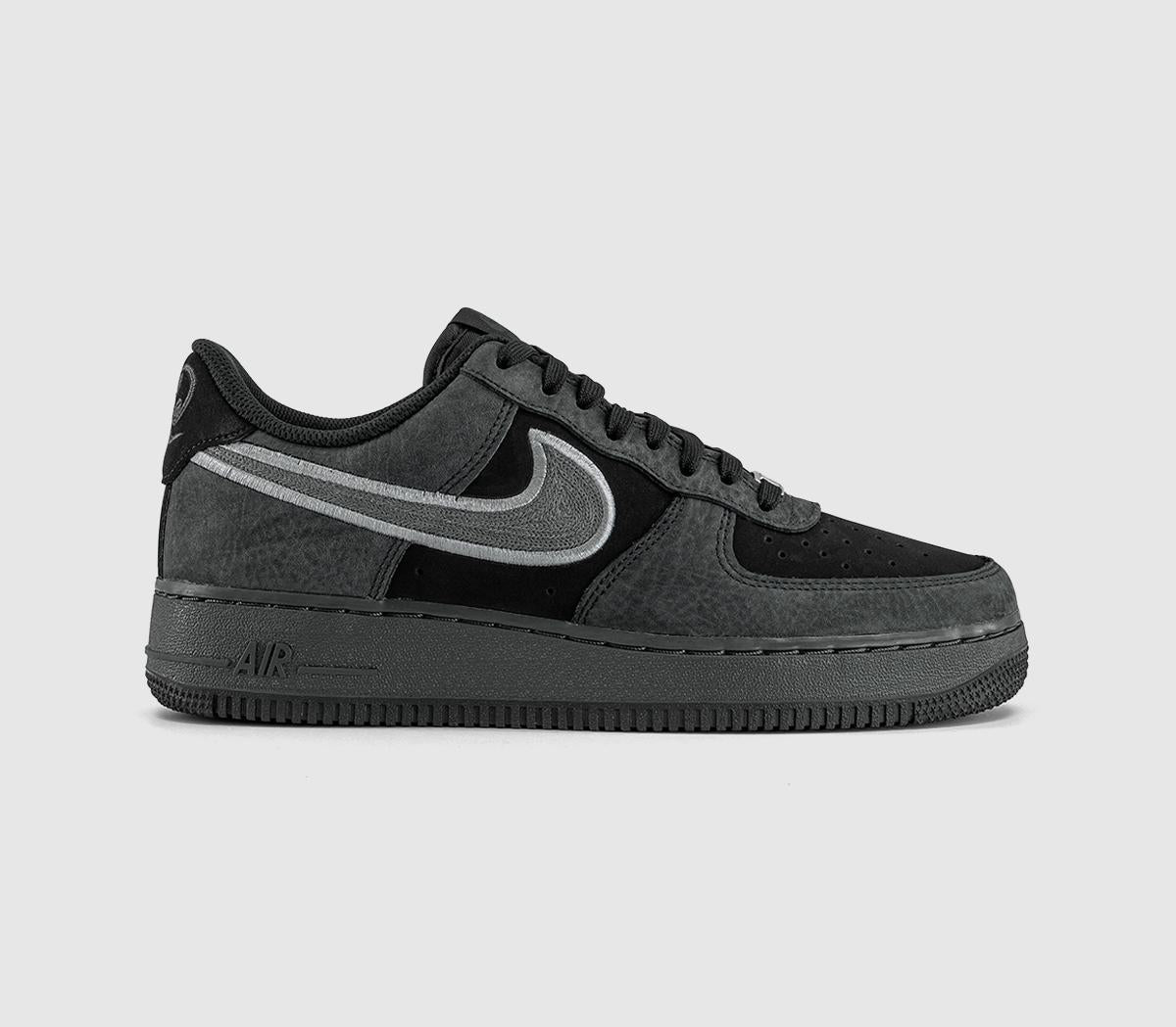 Nike Air Force 1 07 Trainers Black Dark Smoke Grey Smoke Grey