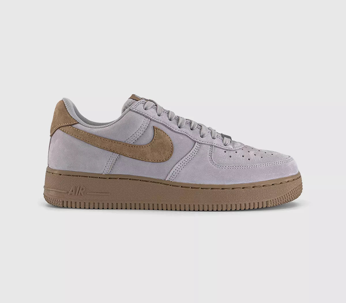 Nike Air Force 1 Trainers Silver Lilac Taupe Qs
