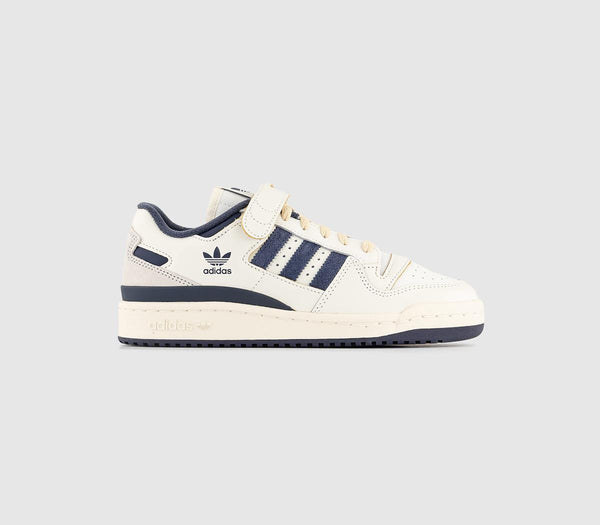 Odd Sizes - Mens adidas Forum 84 Low OffWhite Shadow Navy Cream White - UK Sizes Right 5/Left 6