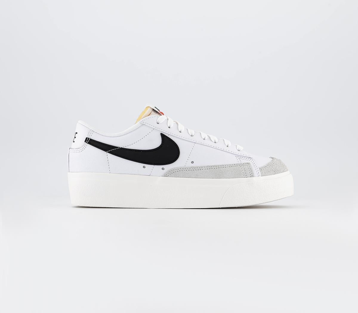 Nike Blazer Low Platform White Black Sail Team Orange Uk Size 4