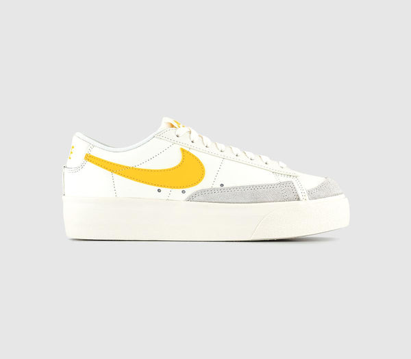 Womens Nike Blazer Low Platform Sail Vivid Sulfur Pale Ivory Uk Size 6