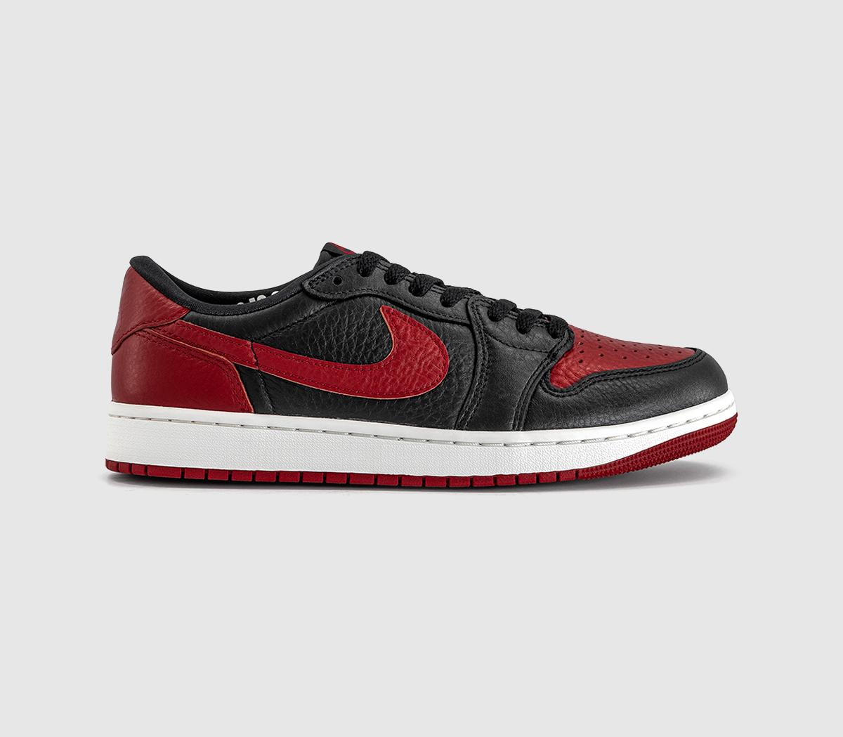Jordan Air Jordan 1 Low Trainers Black Black Varsity Red Summit White