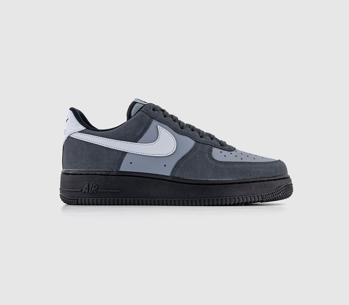 Odd Sizes - Nike Air Force 1 Lv8 Anthracite Wolf Grey Cool Grey Black - UK Sizes Right 10.5/Left 11