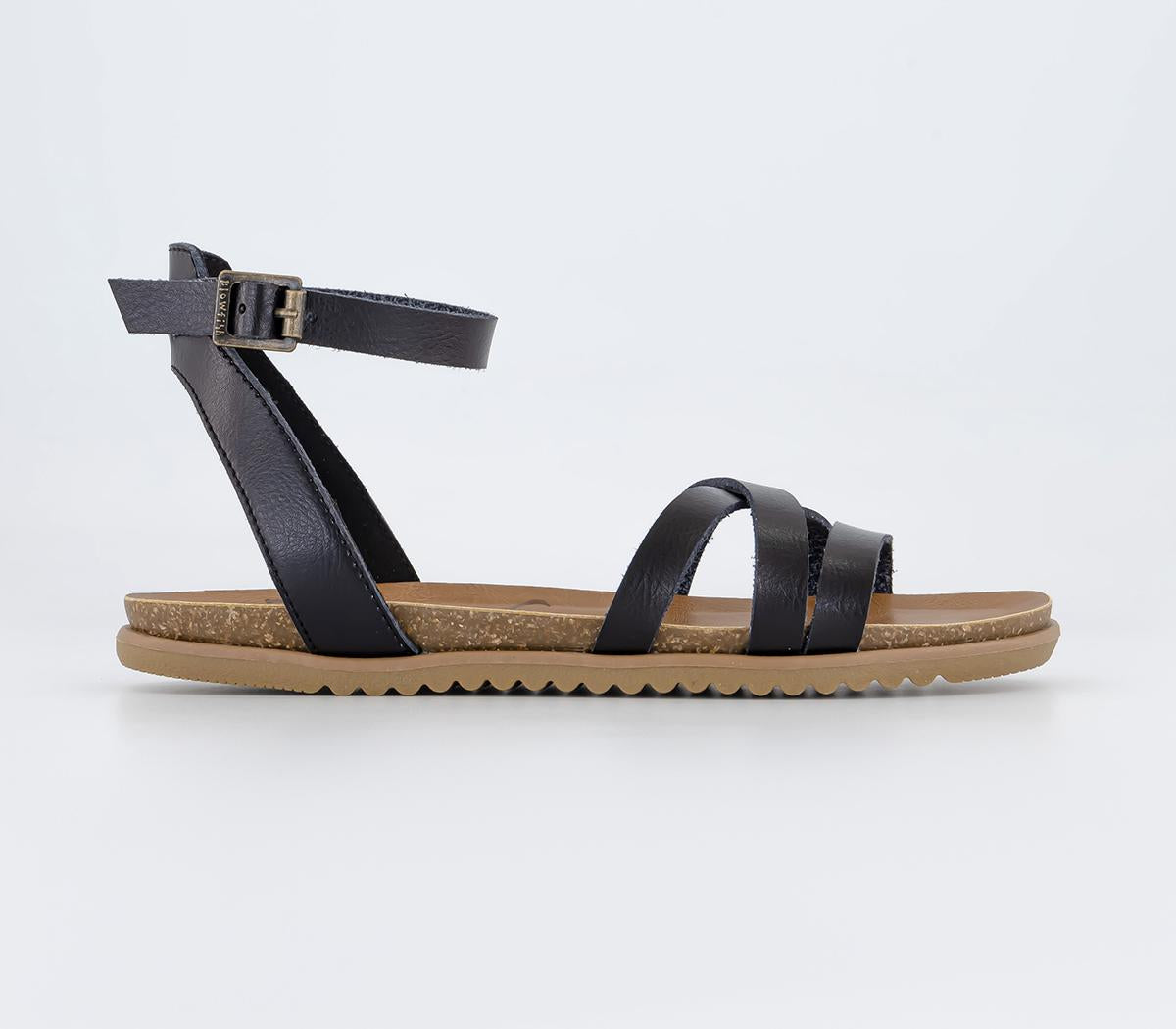 Odd sizes - Womens Blowfish Malibu Maylie Sandals Black Uk Sizes Right 6/Left 5