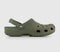 Odd sizes - Mens Crocs Classic Clogs Army Green UK Sizes Right 8/Left 9