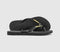 Womens Havaianas Slim Metal Crystal Logo Flip Flops Black