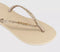 Womens Havaianas Slim Glitter II Flip Flops Golden Light