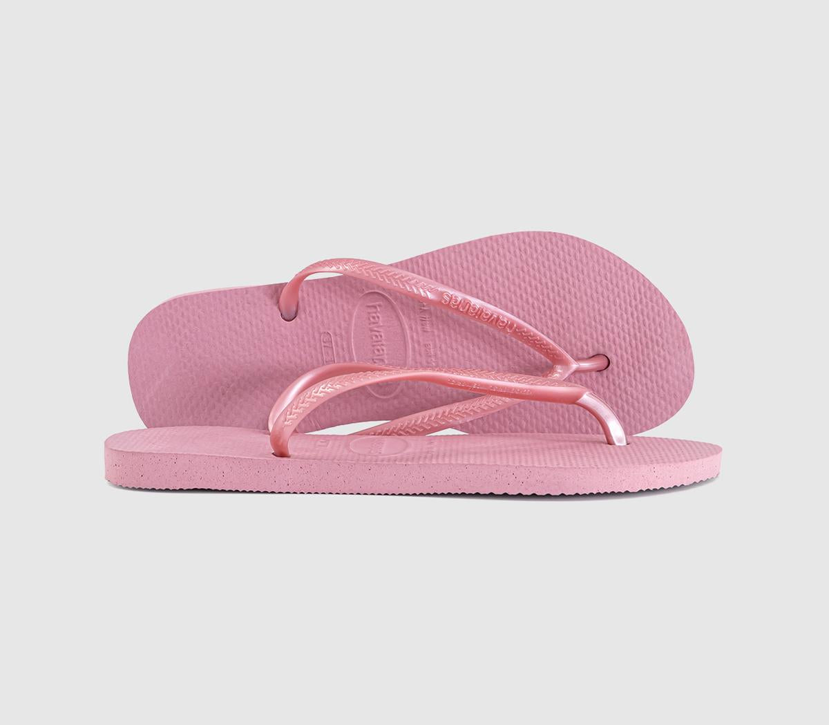 Womens Havaianas Slim Flip Flops Rose Chiffon