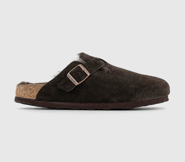 Odd sizes - Womens BIRKENSTOCK Boston Shearling Mocca UK Sizes Right 5 EU38/Left 5.5 EU39