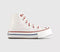 Kids Converse All Star Eva Lift Hi Youth Trainers Vintage White  Heart