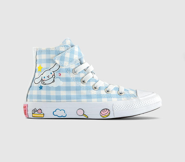 Kids Converse x Hello Kitty All Star Eva Lift Hi Youth Trainers Hello Kitty Baby Blue