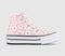 Odd Sizes - Kids Converse All Star Eva Lift Hi Youth Trainers Donut Glaze Oops Pink White - UK Sizes Right 2 Youth/Left 1 Youth