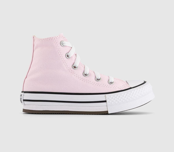 Kids Converse All Star Eva Lift Hi Youth Trainers Sugar Berry White