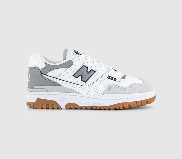 New Balance Bb550 White Grey Grey Gum Uk Size 5.5