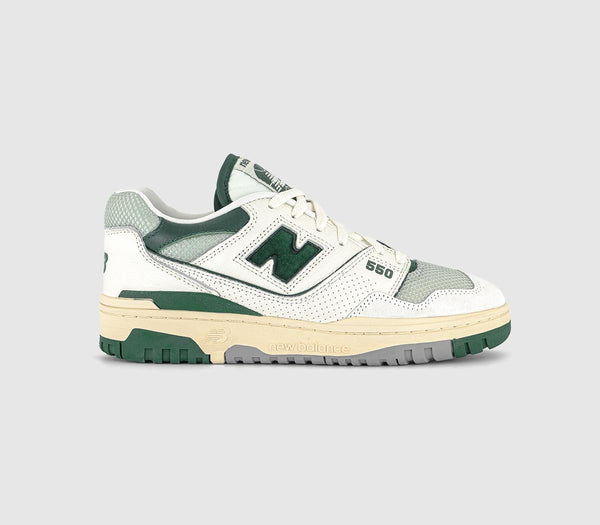 New Balance BB550 White Green Mesh