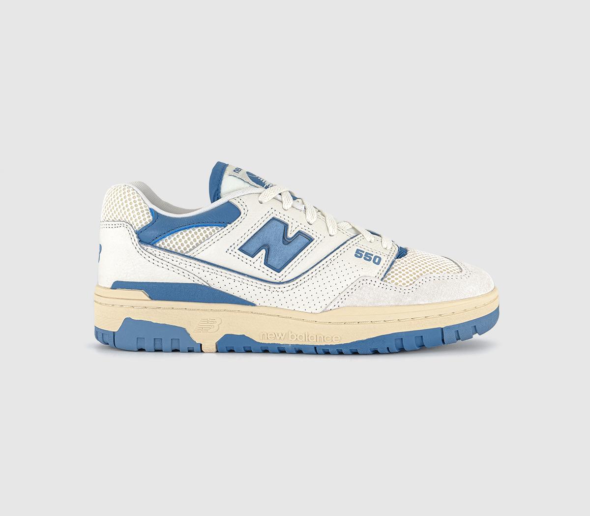 New Balance BB550 Trainers White Blue Mesh