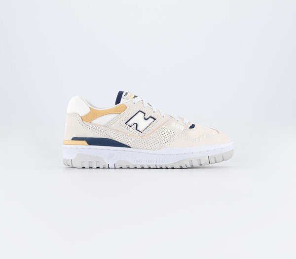 New Balance Bb550 Sea Salt Yellow Grey Navy White Uk Size 7