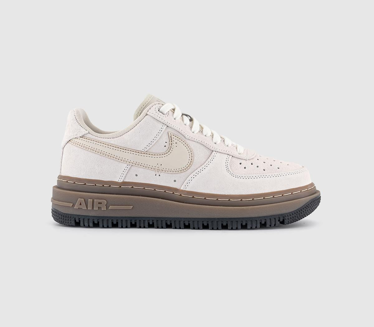 Nike Air Force 1 Luxe Trainers Light Orewood Brown Sail Gum Dark Brown UK Size 6 EU40