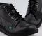 Kids Kickers Kick Hi Leather Youth Black Leather
