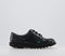 Odd Sizes - Kids Kickers Kick Lo Patent Youth Black Patent - UK Sizes Right 5/Left 4