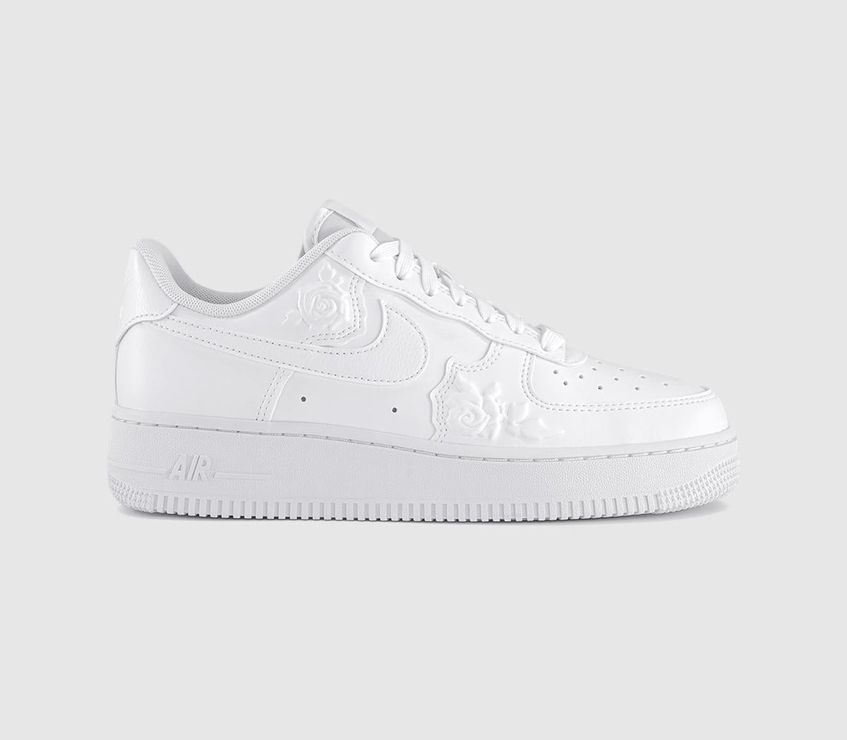 Nike Air Force 1 07 Trainers White White White Black UK Size 5.5