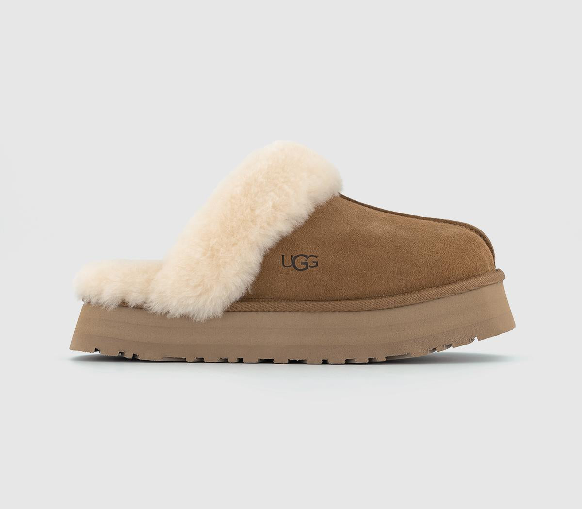 Womens UGG Disquette Slippers Chestnut UK Size 6
