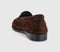Womens G.H Bass & Co Weejun Penny Loafers Chocolate Suede