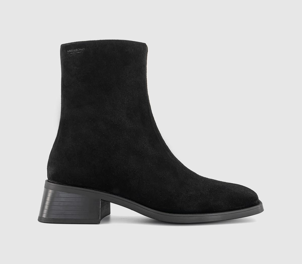Womens Vagabond Shoemakers Blanca Ankle Boots Black Suede