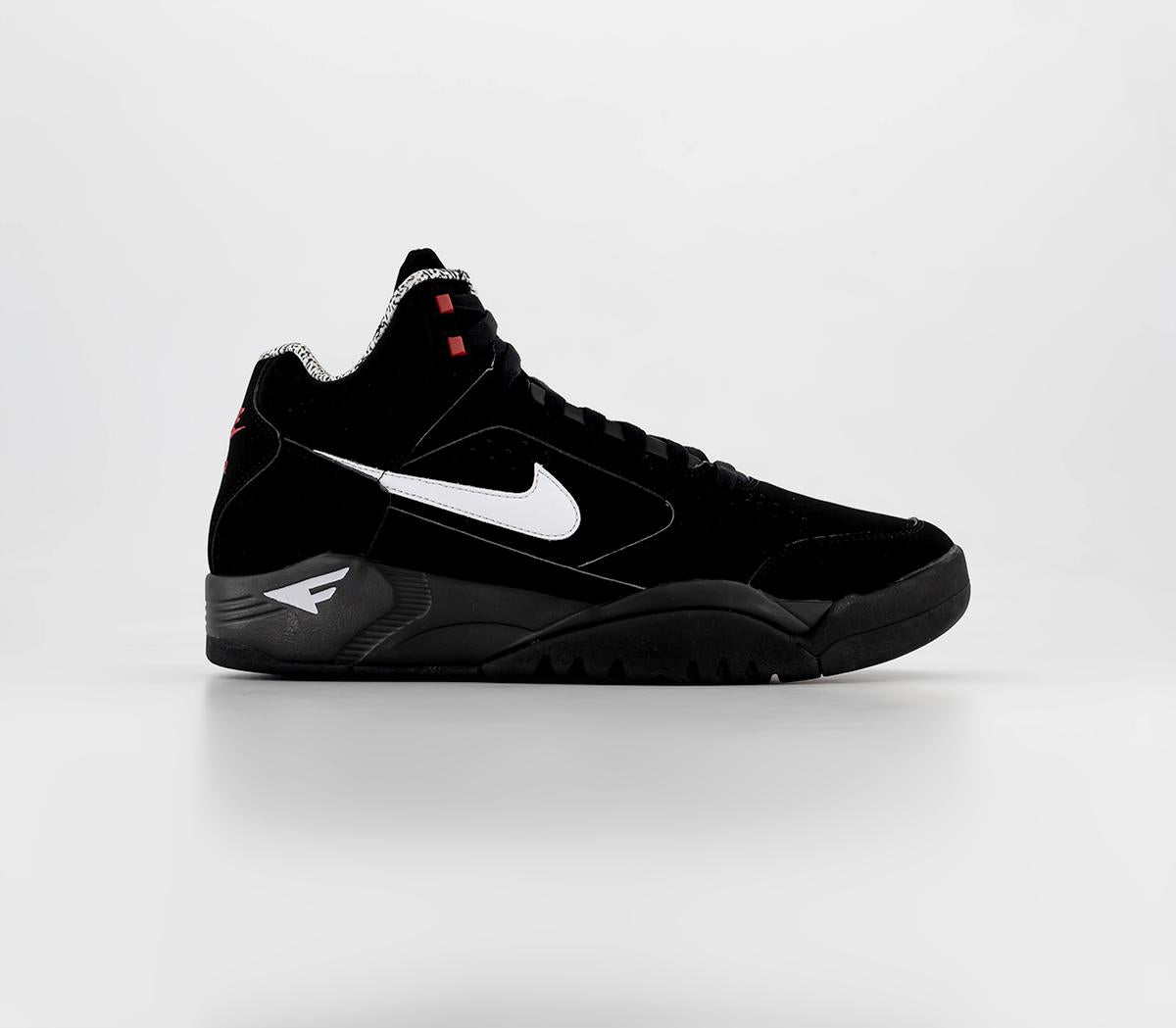 Odd Sizes - Nike Air Flight Lite Mid Black White Varsity Red - UK Sizes Right 8/Left 9