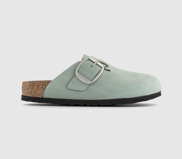 Womens Birkenstock Boston Big Buckle Clogs Pure Sage Uk Size 5