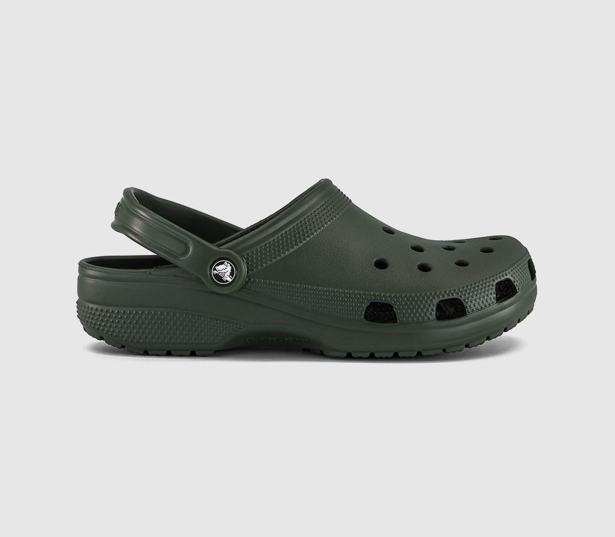 Mens Crocs Classic Clogs Field Green