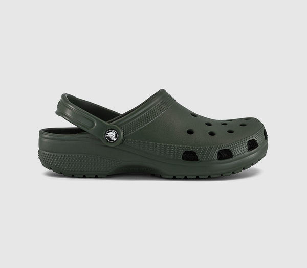Mens Crocs Classic Clogs Field Green