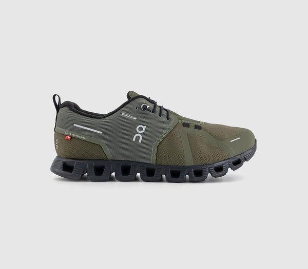 Odd Sizes - On Running Cloud 5 Waterproof Olive Black - UK Sizes Right 7.5/Left 8.5