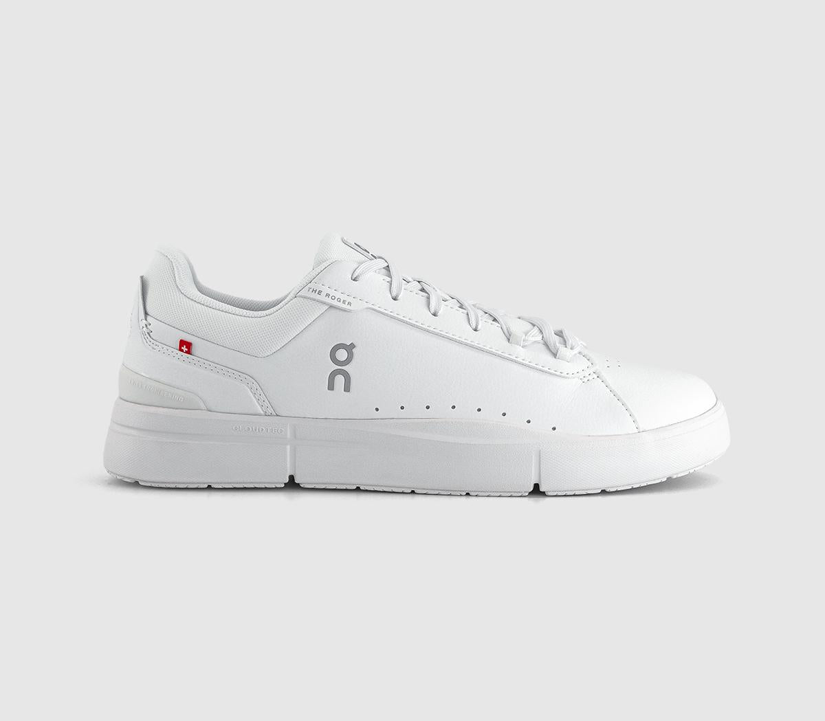 Womens ON The Roger Advantage Trainers White White White F UK Size 6