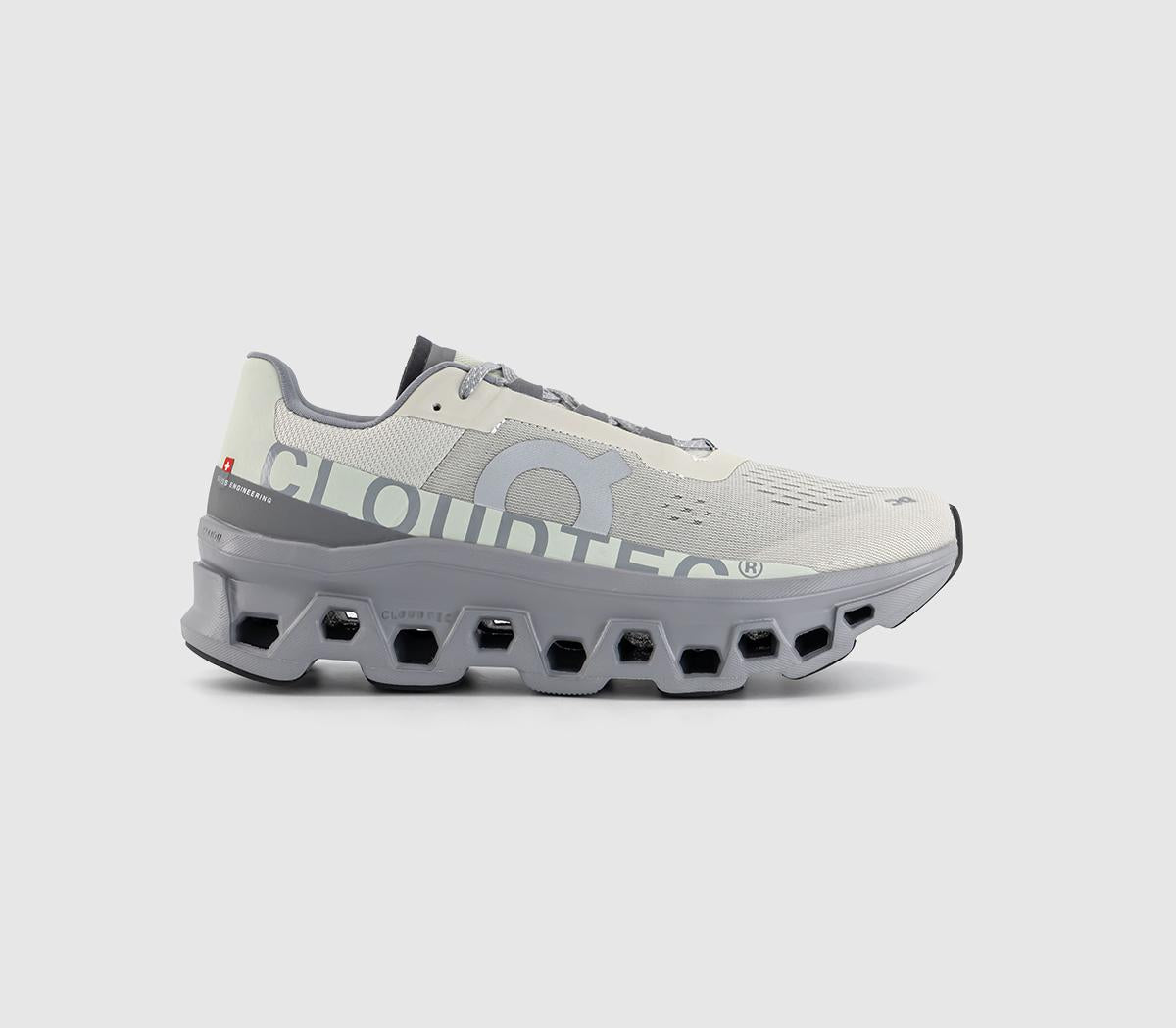 On Running Cloudmonster Trainers Ice Alloy