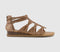 Odd Sizes - Womens Blowfish Malibu Bloomy Weave Sandals Dark Cashew Dyecut - UK Sizes Right 7/Left 6