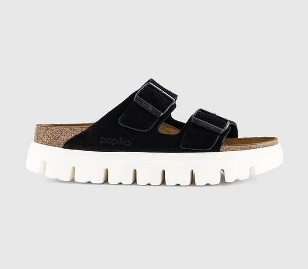 Womens Birkenstock Arizona Chucky Black Suede Uk Size 6