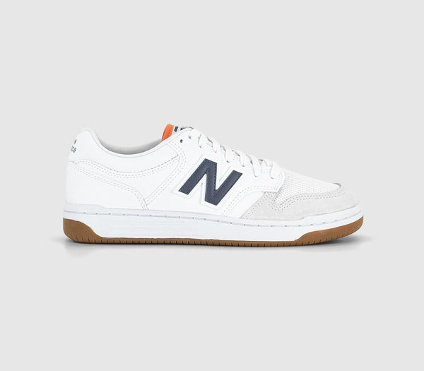 New Balance BB480 Trainers White Navy Gum