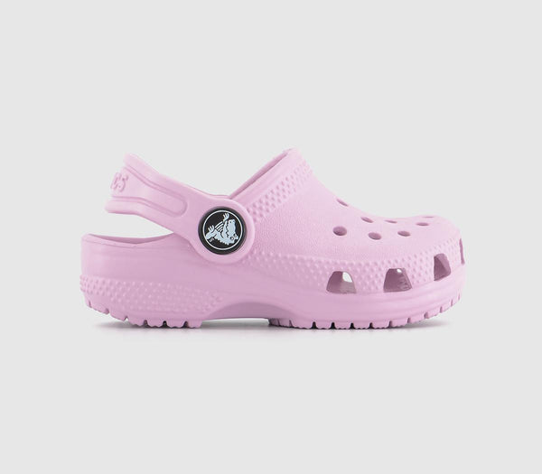 Odd Sizes - Kids Crocs Classic Clogs TBallerina Pink - UK Sizes Right 6 Infant/Left 5 Infant