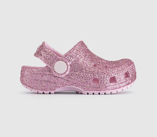 Kids Crocs Classic Clogs Toddler Pink Milk Glitter