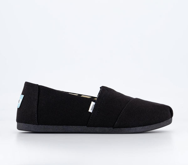 Odd Sizes - Womens Toms Alpargata Black Black Reclycled - UK Sizes Right 5/Left 4