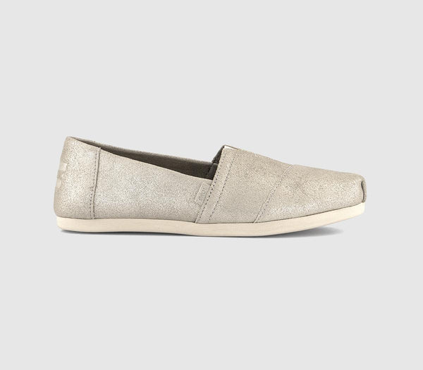 Womens Toms Alpargata Champagne Metallic