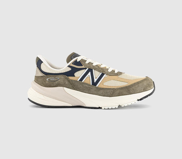 New Balance 990V6 Trainers Cream Dark Camo Beige